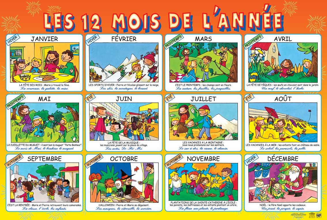 Coloriage Les Mois De L Annee