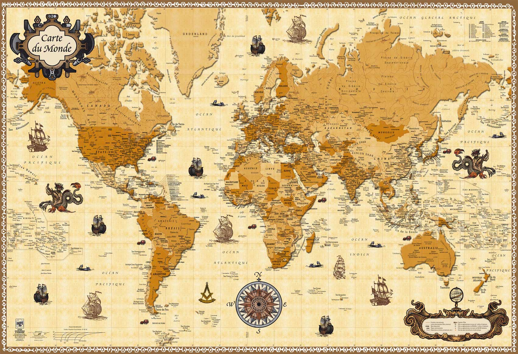 carte du monde antique